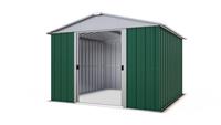 YardMaster Metal Green Apex Garden Shed - 10 x 10ft