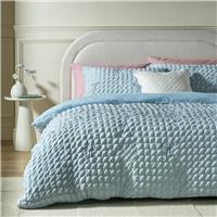 Argos Home Embroidered Bows Blue Bedding Set - King size