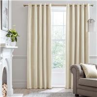 Laurence Llewelyn-Bowen Montrose Blackout Eyelet Curtains - Ivory - 117x137cm
