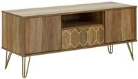 GFW Orleans 1 Drawer TV Unit - Mango Wood Effect