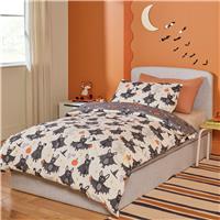 Argos Home Kids Halloween Bats Grey Bedding Set - Single