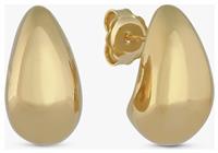 Revere 9ct Gold Plated Medium Teardrop Stud Earrings