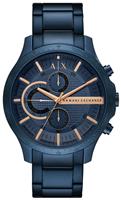 Armani Exchange Mens Stainless Steel Blue Strap Watch