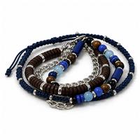 Uncommon Souls Beaded and Chain Bracelets - Pack of 4