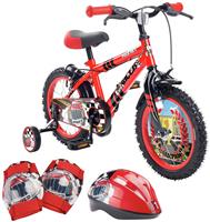 Pedal Pals Racer 14 inch Kids Bike, Helmet and Knee Pads
