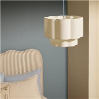 Habitat Natural 2 Tier Pleat Easy Fit Lampshade - 40cm