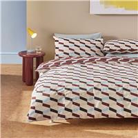 Habitat Checkerboard Chocolate Bedding Set - Superking