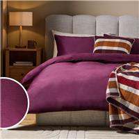 Argos Home Cord Fleece Plum Bedding Set - King size