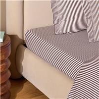 Habitat Oxford Stripe Cocoa Fitted Sheet - Double