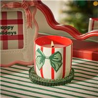 Argos Home Christmas Small Ceramic Bow Candle - The Night Before Christmas