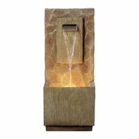 Teamson Home Spa-Style Outdoor Waterfall Fountain with LED Lights