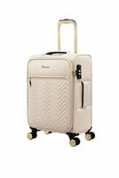 IT Luggage Bewitching 8 Wheel Soft Cabin Suitcase - Creme