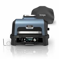 Ninja Woodfire Pro Connect XL Electric BBQ & Cover - Blue