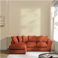 Argos Home Harry Large Cord Left Hand Corner Chaise Sofa - Rust