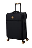 IT Luggage Simultaneous Expandable 8 Wheel Soft Medium Suitcase - Black