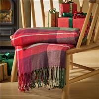 Argos Home Check Throw - Red - 200x150cm