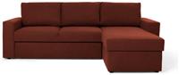 Argos Home Miller Fabric Right Hand Chaise Sofa Bed - Rust