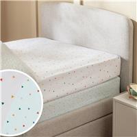 Argos Home Nursery Micro Print Blue 2 Pack Fitted Sheet - Toddler