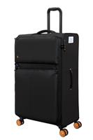 IT Luggage Lykke Expandable 8 Wheel Soft Large Suitcase - Black