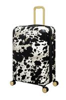 IT Luggage Sheen Expandable 8 Wheel Hard Medium Suitcase - Black and White