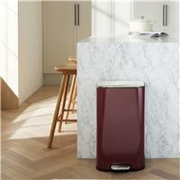 Habitat 30 Litre Kitchen Pedal Bin - Burgundy