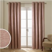 Habitat Basket Weave Blackout Eyelet Curtain - Rose - 117x183cm