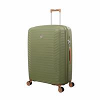 IT Luggage Continuous Expandable 8 Wheel Hard Large Suitcase - Olive
