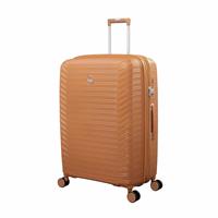IT Luggage Continuous Expandable 8 Wheel Hard Large Suitcase - Pumpkin