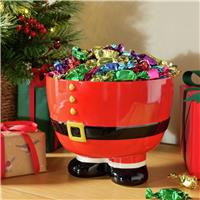 Argos Home Santa Trousers Stoneware Serving Bowl - Red