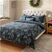 Argos Home Christmas Robin Navy Bedding Set - King size