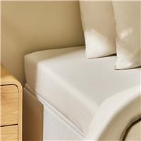 Habitat Washed Cotton Plain Stone Fitted Sheet - Double