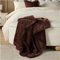 Argos Home Faux Fur Throw - Chocolate Brown - 150x125cm