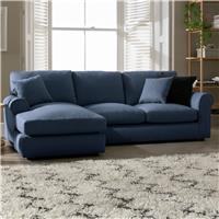 Argos Home Lisbon Fabric Left Hand Corner Chaise Sofa - Blue