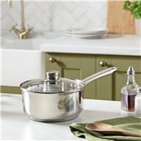 Argos Home 20cm Stainless Steel Saucepan