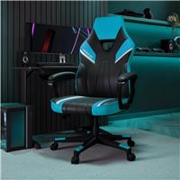 X Rocker Tempest Office Gaming Chair - Black And Neon Blue