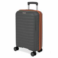 Rock Oslo 8 Wheel Hard Suitcase - Cabin, Charcoal and Orange