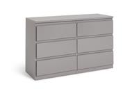 Habitat Jenson Gloss 3+3 Drawer Chest - Grey