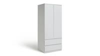 Habitat Jenson Gloss 2 Door 2 Drawer Wardrobe - White