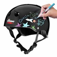 Wipeout Dry Erase 49-52cm Kids Bike Helmet - Black