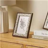 "Argos Home Fabric & Wood Picture Frame - 5x7"""