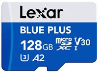Lexar BLUE PLUS 170MBs microSDXC Memory Card with SD Adaptor - 128GB