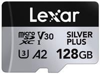 Lexar SILVER PLUS 205MBs microSDXC UHS-I Memory Card with SD Adaptor - 128GB