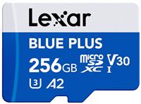 Lexar BLUE PLUS 170MBs microSDXC Memory Card with SD Adaptor - 256GB