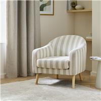 Argos Home Jasper Fabric Armchair - Grey Stripe