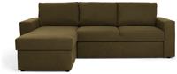 Argos Home Miller Fabric Left Hand Chaise Sofa Bed - Khaki