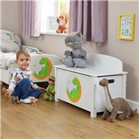 Liberty House Toys Kids Dinosaur Big Toy Box - White