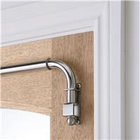 Argos Home Metal Door Pole - Silver