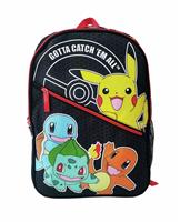 Pokemon Catch 'Em All! 11.9L Backpack - Black