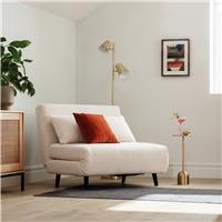 Habitat Roma Small Double Boucle Chairbed - Cream