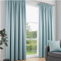 Fusion Galaxy Thermal Pencil Pleat Curtains - Duck Egg - 229x229cm